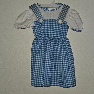 Dorothy Wizard of Oz Dress Halloween Costume Toddler 2-4 Rubie's Blue White